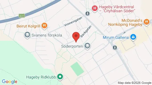 Lägenheter att hyra i Norrköping - kort over placeringen