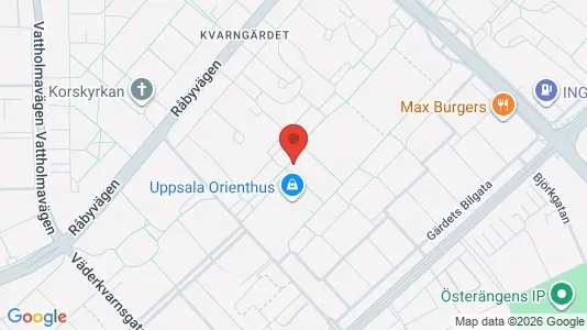 Lägenheter att hyra i Uppsala - kort over placeringen