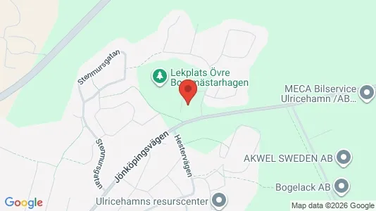 Lägenheter att hyra i Ulricehamn - kort over placeringen