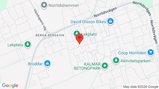 Lägenheter att hyra i Kalmar - kort over placeringen