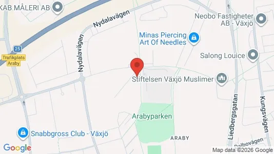 Lägenheter att hyra i Växjö - kort over placeringen