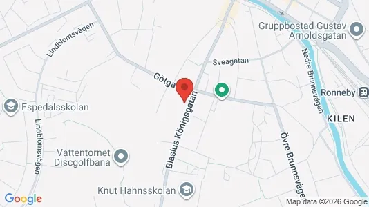 Lägenheter att hyra i Ronneby - kort over placeringen