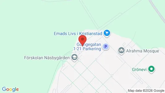 Lägenheter att hyra i Kristianstad - kort over placeringen