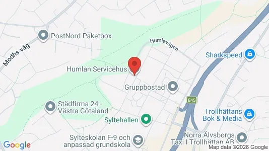 Lägenheter att hyra i Trollhättan - kort over placeringen