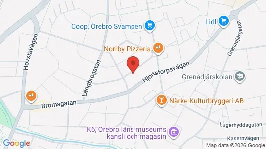 Lägenheter att hyra i Örebro - kort over placeringen