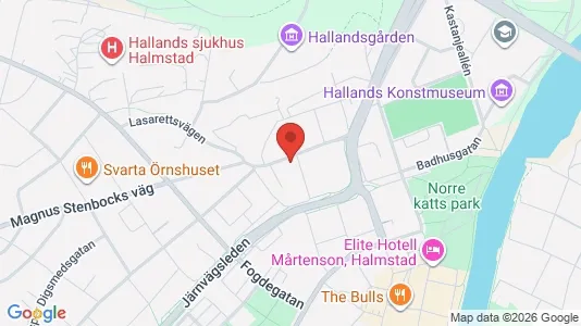 Lägenheter att hyra i Halmstad - kort over placeringen