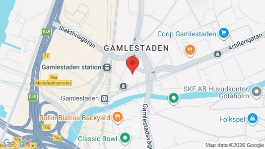 Lägenheter att hyra i Göteborg Östra - kort over placeringen