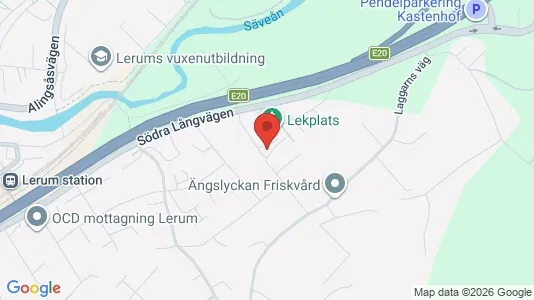Lägenheter att hyra i Lerum - kort over placeringen