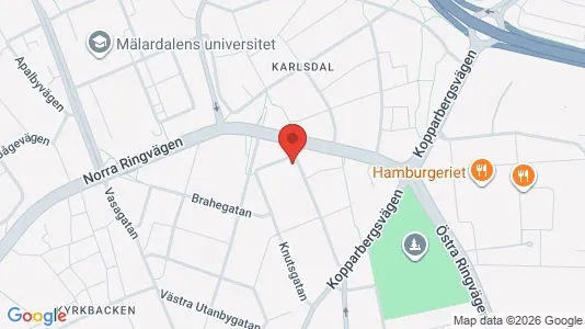 Lägenheter att hyra i Västerås - kort over placeringen