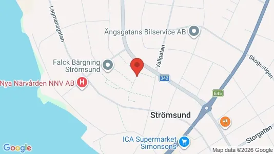 Lägenheter att hyra i Strömsund - kort over placeringen