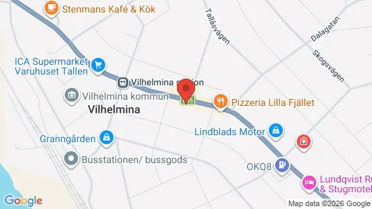 Lägenheter att hyra i Vilhelmina - kort over placeringen