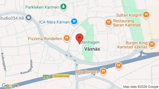 Lägenheter att hyra i Karlstad - kort over placeringen