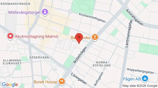 Lägenheter att hyra i Malmö Centrum - kort over placeringen
