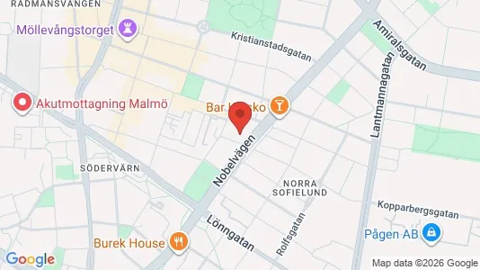 Lägenheter att hyra i Malmö Centrum - kort over placeringen