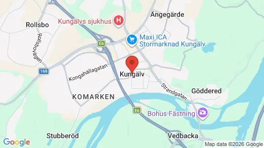 Lägenheter att hyra i Kungälv - kort over placeringen