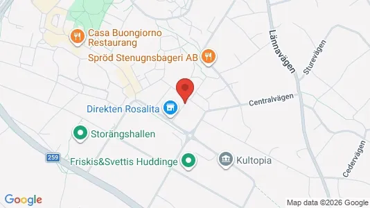 Lägenheter att hyra i Huddinge - kort over placeringen