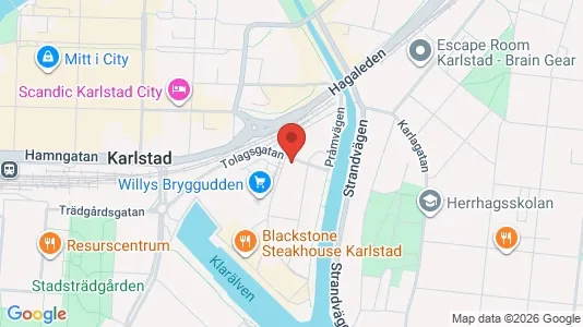 Lägenheter att hyra i Karlstad - kort over placeringen