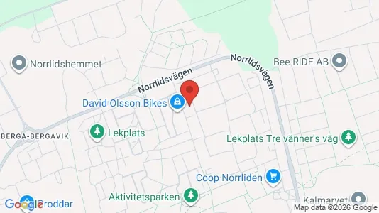 Lägenheter att hyra i Kalmar - kort over placeringen