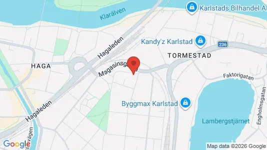 Lägenheter att hyra i Karlstad - kort over placeringen