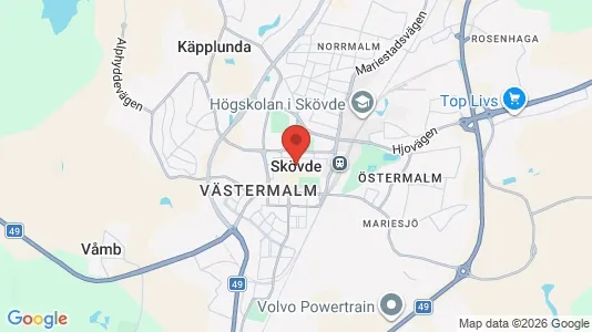 Lägenheter att hyra i Skövde - kort over placeringen
