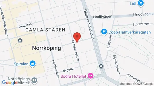 Lägenheter att hyra i Norrköping - kort over placeringen