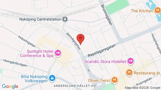 Lägenheter att hyra i Nyköping - kort over placeringen