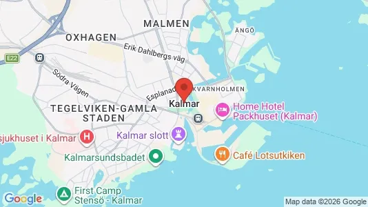 Lägenheter att hyra i Kalmar - kort over placeringen