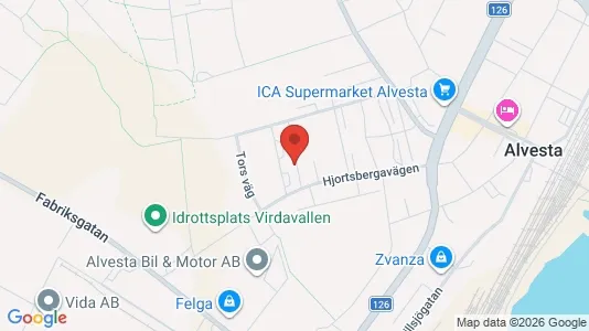 Lägenheter att hyra i Alvesta - kort over placeringen