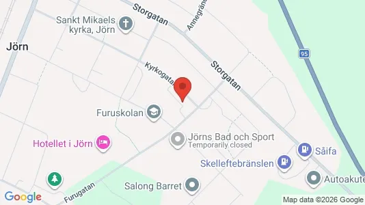 Lägenheter att hyra i Skellefteå - kort over placeringen