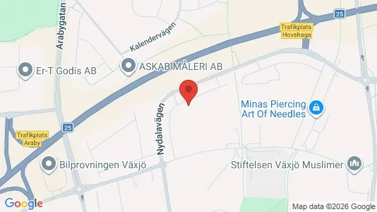 Lägenheter att hyra i Växjö - kort over placeringen