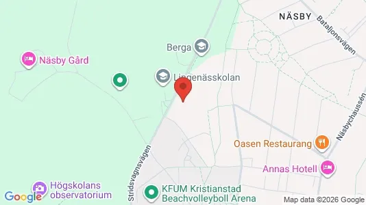 Lägenheter att hyra i Kristianstad - kort over placeringen