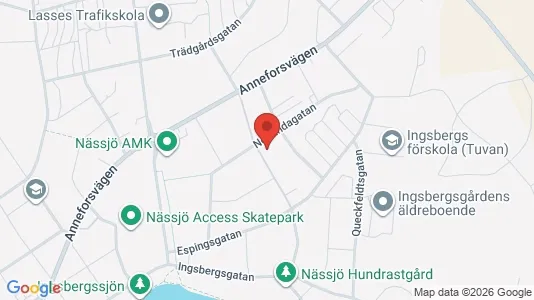 Lägenheter att hyra i Nässjö - kort over placeringen