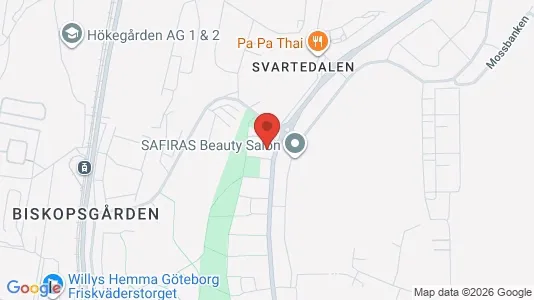 Lägenheter att hyra i Västra hisingen - kort over placeringen