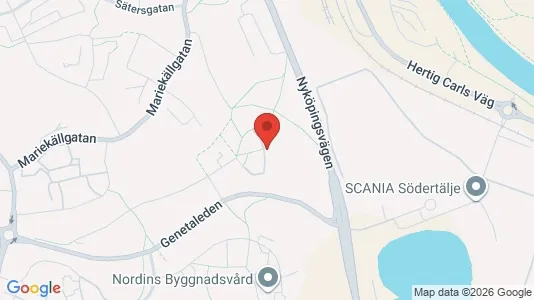 Lägenheter att hyra i Södertälje - kort over placeringen