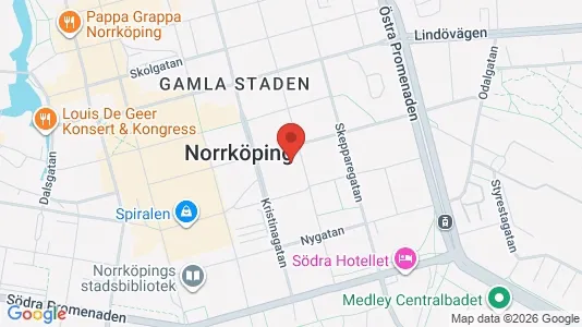Lägenheter att hyra i Norrköping - kort over placeringen