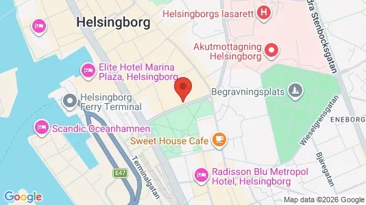 Lägenheter att hyra i Helsingborg - kort over placeringen