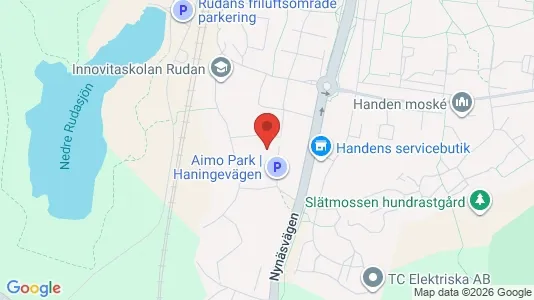 Lägenheter att hyra i Haninge - kort over placeringen