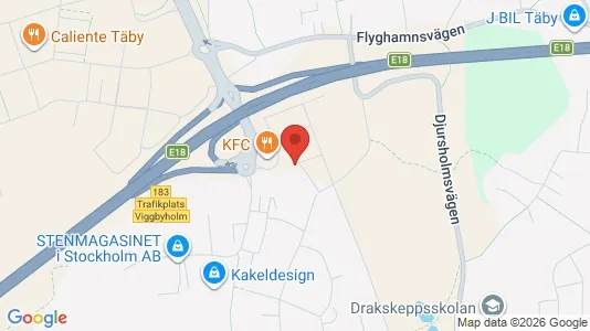 Lägenheter att hyra i Täby - kort over placeringen