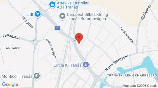 Lägenheter att hyra i Tranås - kort over placeringen