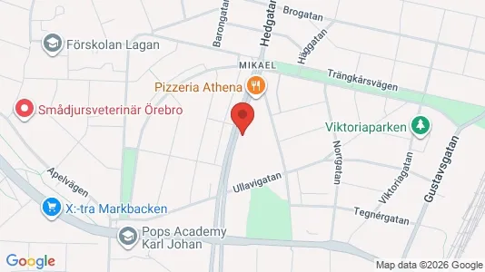 Lägenheter att hyra i Örebro - kort over placeringen