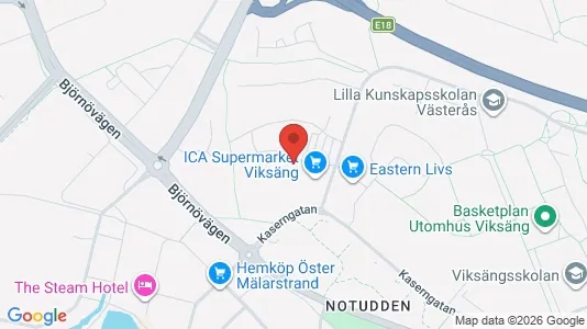 Lägenheter att hyra i Västerås - kort over placeringen