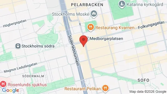 Lägenheter att hyra i Södermalm - kort over placeringen