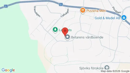 Rum att hyra i Finspång - kort over placeringen