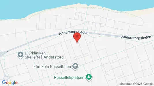Lägenheter att hyra i Skellefteå - kort over placeringen