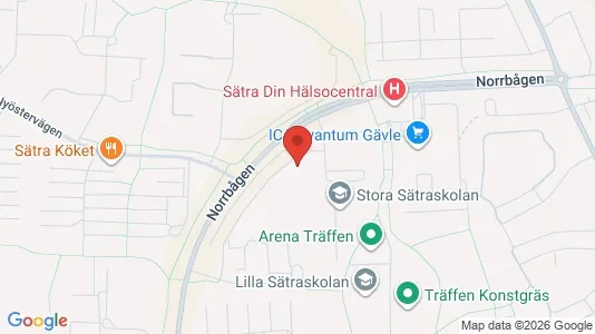 Lägenheter att hyra i Gävle - kort over placeringen