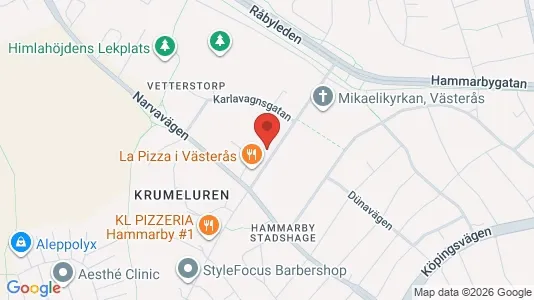Lägenheter att hyra i Västerås - kort over placeringen