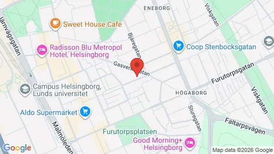 Lägenheter att hyra i Helsingborg - kort over placeringen