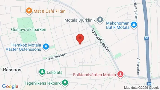 Lägenheter att hyra i Motala - kort over placeringen