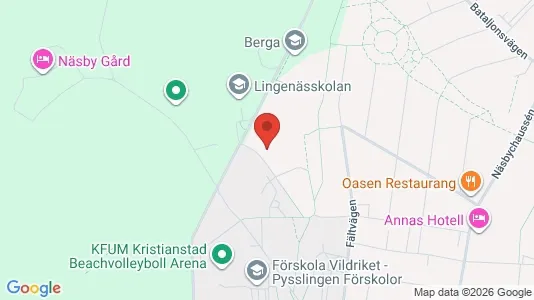 Lägenheter att hyra i Kristianstad - kort over placeringen