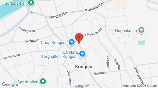 Lägenheter att hyra i Kungsör - kort over placeringen